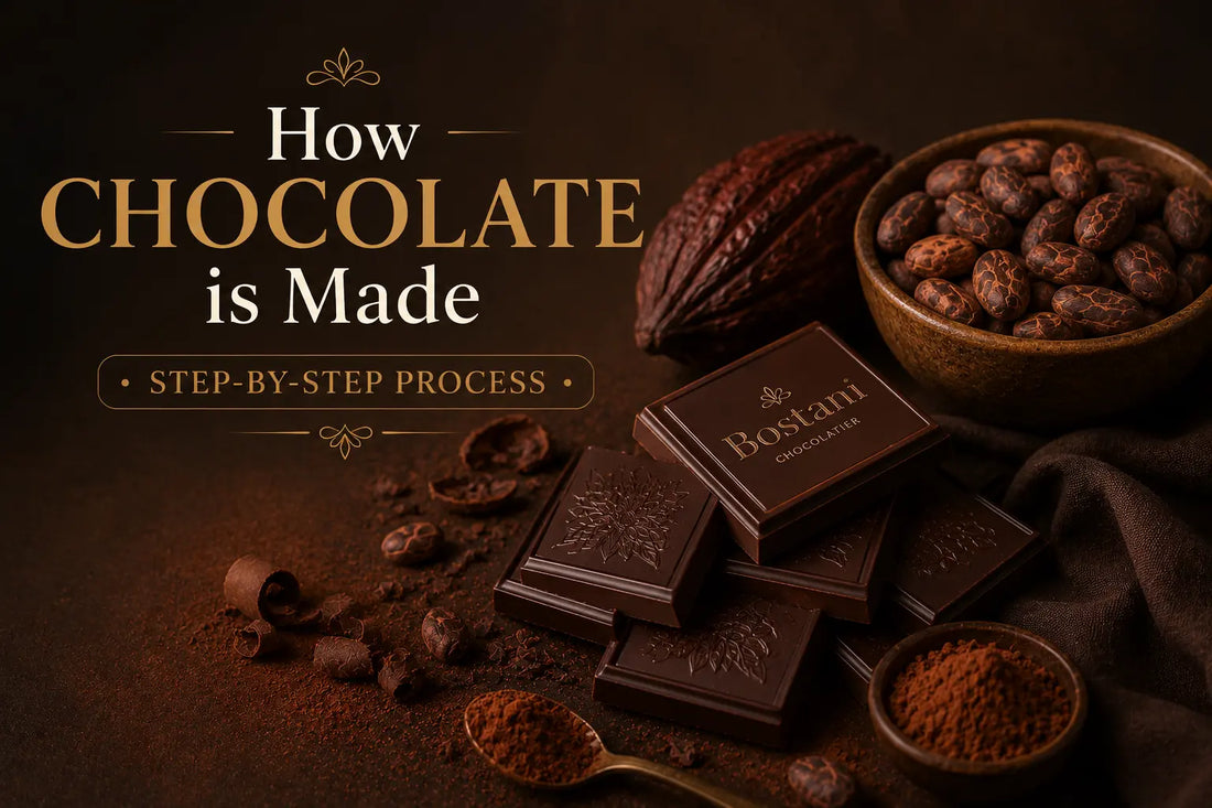 How chocolate is made step by step from cacao bean to premium handcrafted chocolate bar