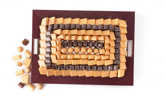 Rectangle Leathered Tray Maroon (Medium)